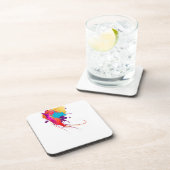 抽象芸術エキゾチック蝶絵を描(ばちゃばちゃ)跳ねる コースター (右側)