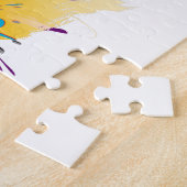 抽象芸術エキゾチック蝶絵を描(ばちゃばちゃ)跳ねる ジグソーパズル (側面)