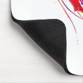 抽象芸術エキゾチック蝶絵を描(ばちゃばちゃ)跳ねる マウスパッド (コーナー)