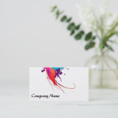 抽象芸術エキゾチック蝶絵を描（ばちゃばちゃ）跳ねる 名刺 (スタンド正面)