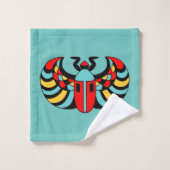 抽象芸術エジプトスカラブカブトムシ明るい色 バスタオルセット (ウォッシュタオル)