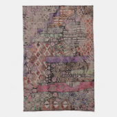 抽象芸術エスノパターン – 民俗芸術1 キッチンタオル (縦)