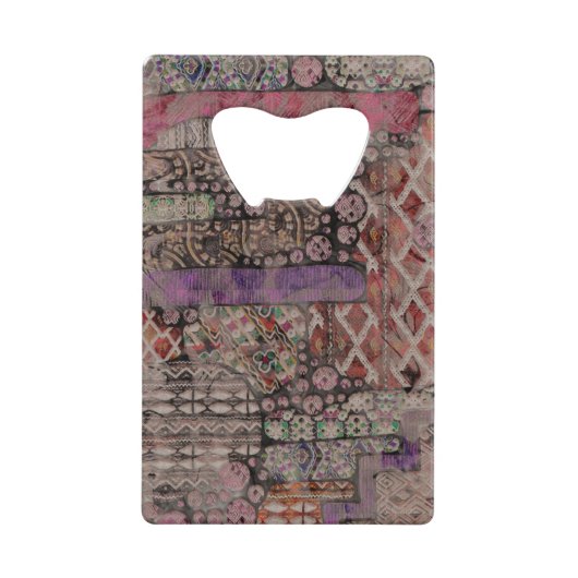 抽象芸術エスノパターン – 民俗芸術1 クレジットカード栓抜き (正面)