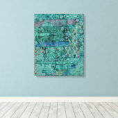 抽象芸術エスノパターン – 民俗芸術2 キャンバスプリント (インサイチュ (ウッドフロア))