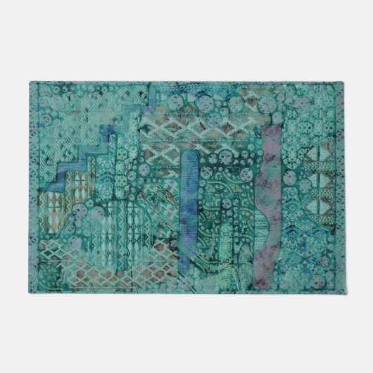 抽象芸術エスノパターン – 民俗芸術2 ドアマット (正面)