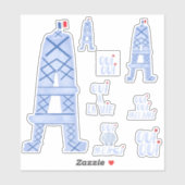 抽象芸術エッフェルタワーフランスのシート シール (シート)
