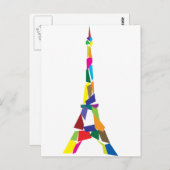 抽象芸術エッフェルタワー,フランス,パリ ポストカード (正面/裏面)