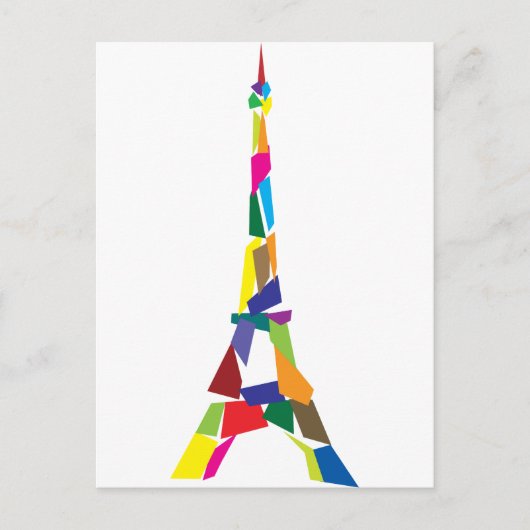 抽象芸術エッフェルタワー,フランス,パリ ポストカード (正面)