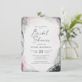 抽象芸術エテリアウィステリアパープルブライダルシャワー 招待状 (スタンド正面)