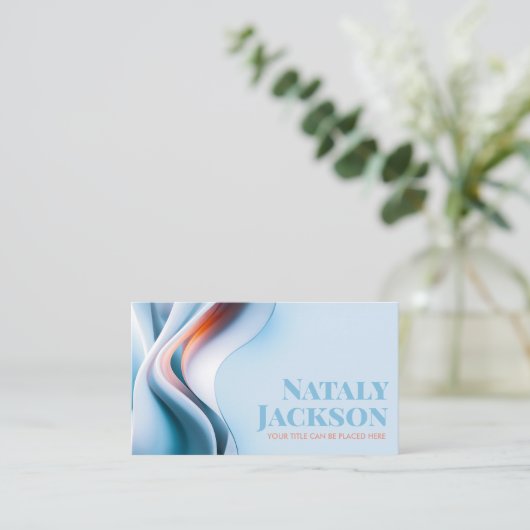 抽象芸術エネルギー流波 名刺 (スタンド正面)