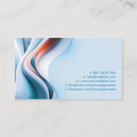 抽象芸術エネルギー流波 名刺 (裏面)