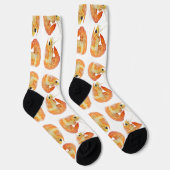 抽象芸術エビ模様 ソックス (右)