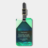 抽象芸術エメラルド錬金術マジカルエナジーアドベンチャー ラゲッジタグ (正面縦)