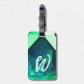 抽象芸術エメラルド錬金術マジカルエナジーアドベンチャー ラゲッジタグ (裏面縦)