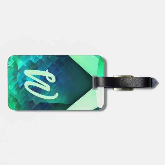 抽象芸術エメラルド錬金術マジカルエナジーアドベンチャー ラゲッジタグ (裏面横)