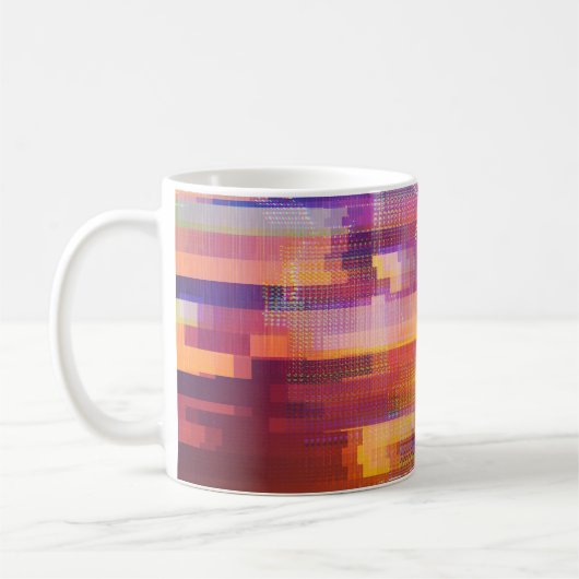 抽象芸術エラー：画面テクスチャのテスト コーヒーマグカップ (左)