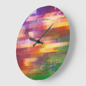 抽象芸術エラー：画面テクスチャのテスト ラージ壁時計 (傾斜)