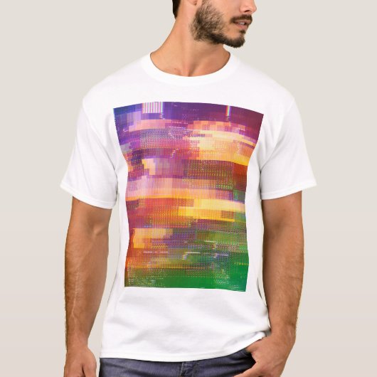 抽象芸術エラー:画面テクスチャのテスト Tシャツ (正面)