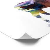 抽象芸術エルクシルエット ポスター (角)