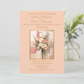 抽象芸術エレガモダンントウェディング招待状 招待状 (スタンド正面)