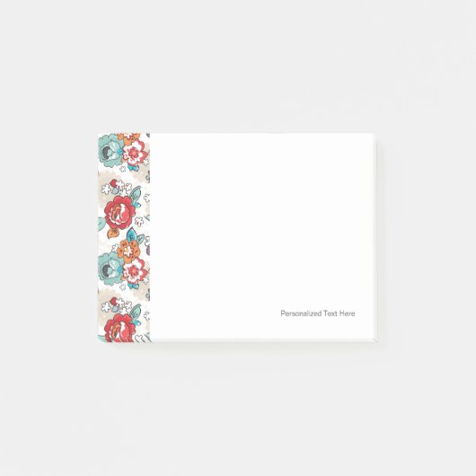 抽象芸術エレガンスの花模様5 ポストイット (正面)