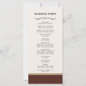 抽象芸術エレガンスゴールデンフレーム結婚式 プログラム (裏面)