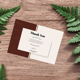 抽象芸術エレガンスゴールデンフレーム サンキューカード