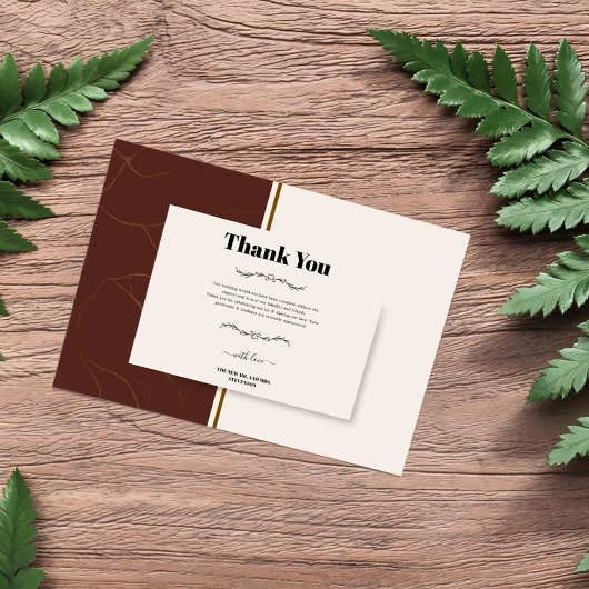 抽象芸術エレガンスゴールデンフレーム サンキューカード