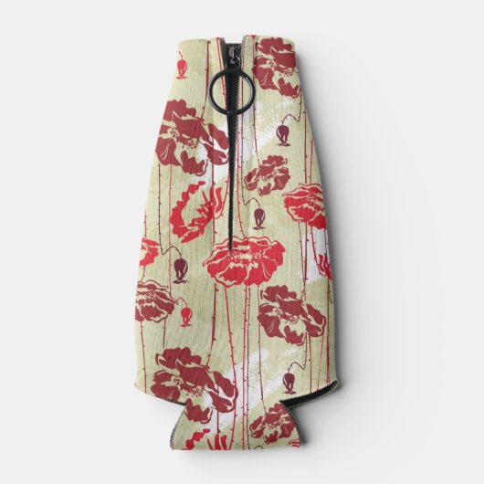 抽象芸術エレガンスフローラルパターン2 ボトルクーラー (裏面)