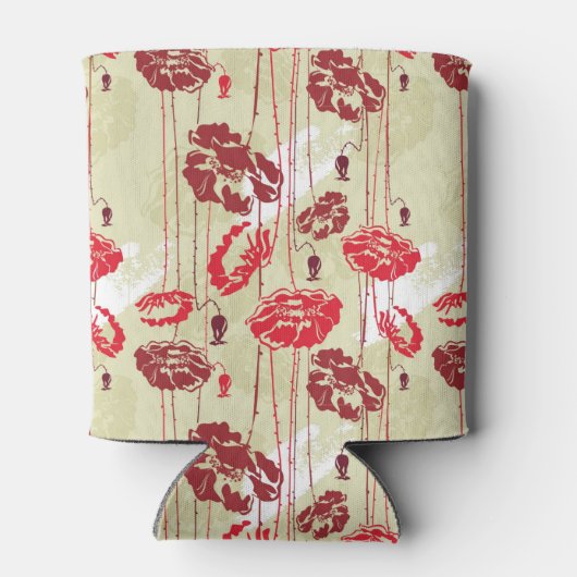 抽象芸術エレガンスフローラルパターン2 缶クーラー (裏面)