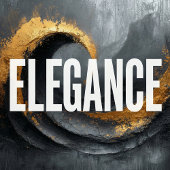 抽象芸術エレガンス：ブラック、金ゴールド、グレーアート ポスター