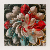 抽象芸術エレガンス：ポピーの色合いの謎の女性 ジグソーパズル (横)