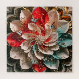 抽象芸術エレガンス：ポピーの色合いの謎の女性 ジグソーパズル