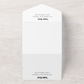 抽象芸術エレガンスLGBTQ深いブルー金ゴールド大理石 オールインワン招待状 (外側)