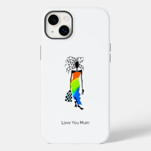抽象芸術エレガントとスタイリッシュファッションレディ・ムーム Case-Mate iPhone 14 PLUSケース