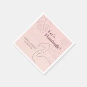 抽象芸術エレガントはフラミングル スタンダードカクテルナプキン (角)