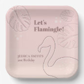 抽象芸術エレガントはフラミングル ペーパープレート (正面)