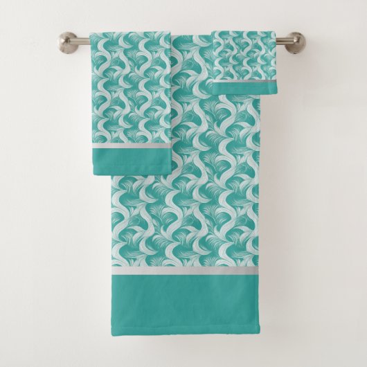 抽象芸術エレガントアクアタオルセット バスタオルセット (インサイチュ)