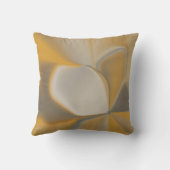 抽象芸術エレガントイエローホワイトペタルコーナーフローラ クッション (裏面)