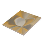 抽象芸術エレガントイエローホワイトペタルコーナーフローラ タイル (側面)