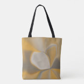 抽象芸術エレガントイエローホワイトペタルコーナーフローラ トートバッグ (裏面)