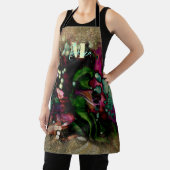 抽象芸術エレガントオーガニック金ゴールドのモノグラムの輝き エプロン (インサイチュ)