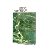 抽象芸術エレガントグリーンウェーブパターン大理石デザイン フラスク (左)