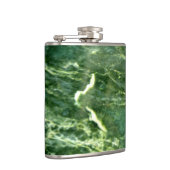 抽象芸術エレガントグリーンウェーブパターン大理石デザイン フラスク (右)