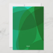 抽象芸術エレガントグリーンフォトフェスティバルクリスマス シーズンカード (裏面)