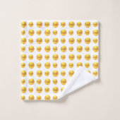 抽象芸術エレガントゴールデンドットオンホワイト バスタオルセット (ウォッシュタオル)