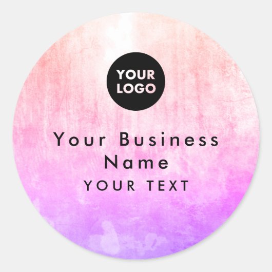 抽象芸術エレガントパステルピンクサン ラウンドシール (正面)