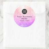 抽象芸術エレガントパステルピンクサン ラウンドシール (バッグ)