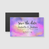 抽象芸術エレガントパステル水の色の保存日付 (正面/裏面)