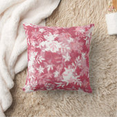 抽象芸術エレガントピンクバーガンディマリゴールドフローラ クッション (ブランケット)